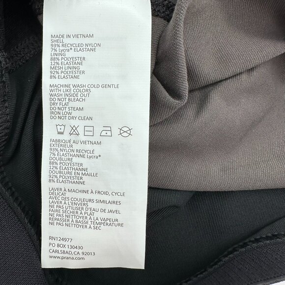 prAna Women's Chakara™ V-Neck Support Crop Tank Top, Size Small, Dark‎ Iron Wild - Picture 9 of 12